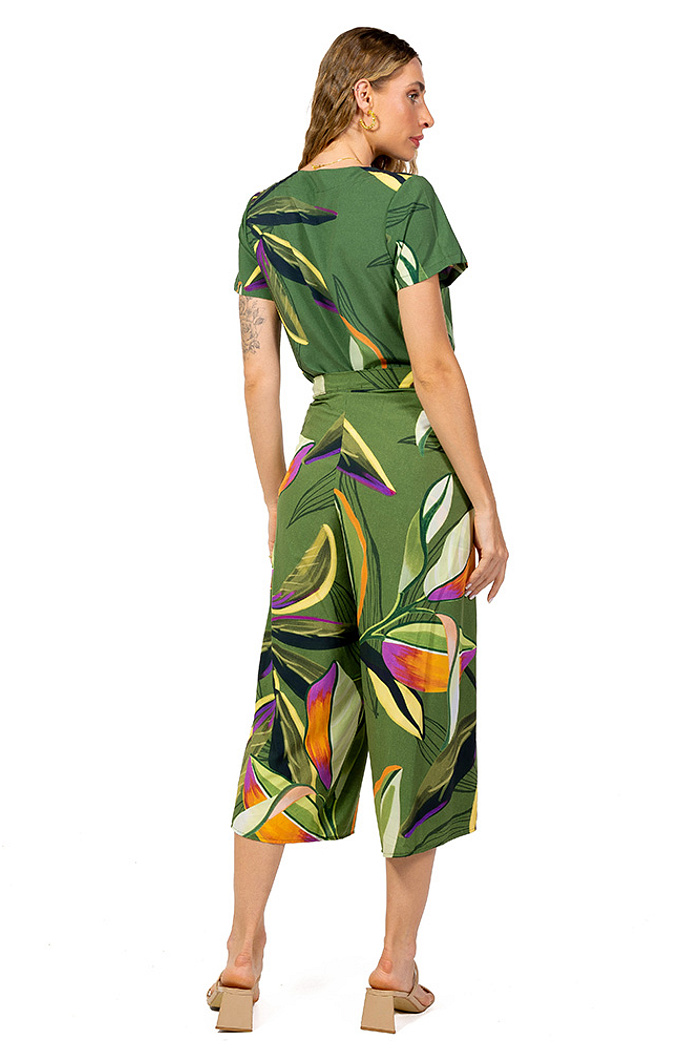 Calça Transpassada Tucano Folhas Verde