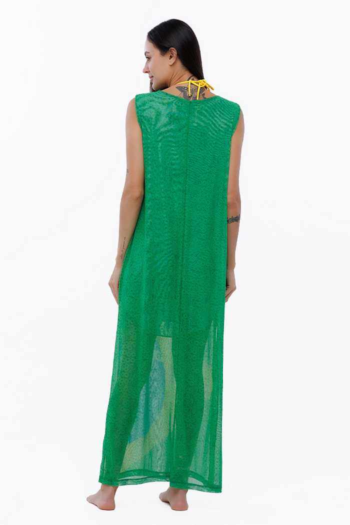 Vestido Feminino Tule Mare Estampado Bandeira Paetê