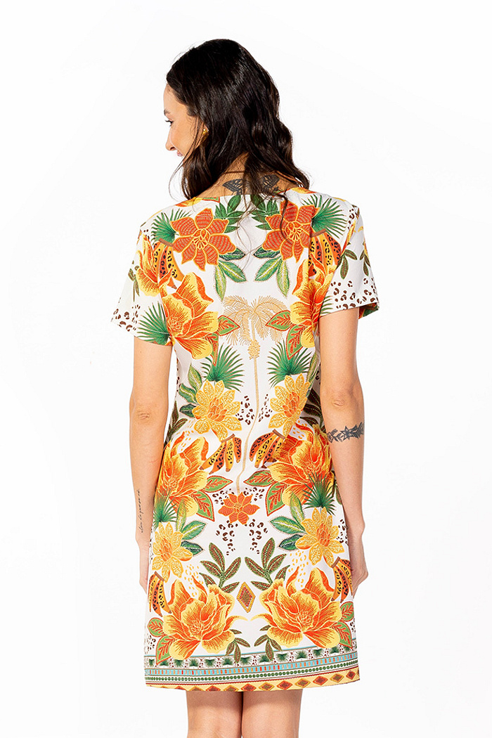 Vestido Atena Curto Banana Amarela