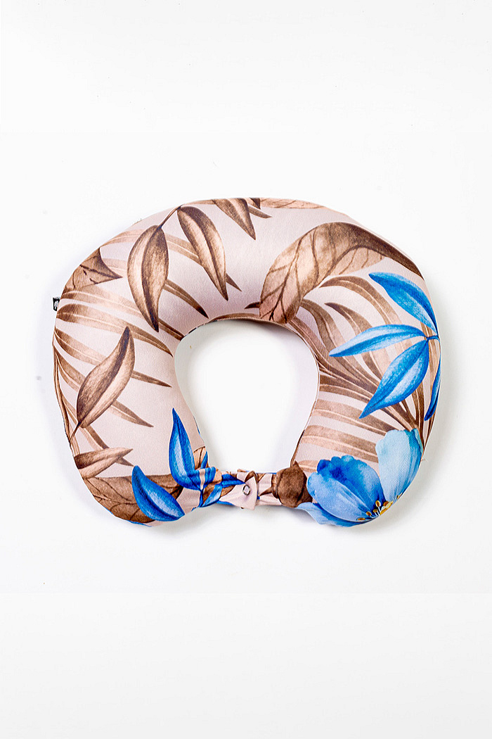 Descanso de Pescoço Arara Tons Azul e Marrom