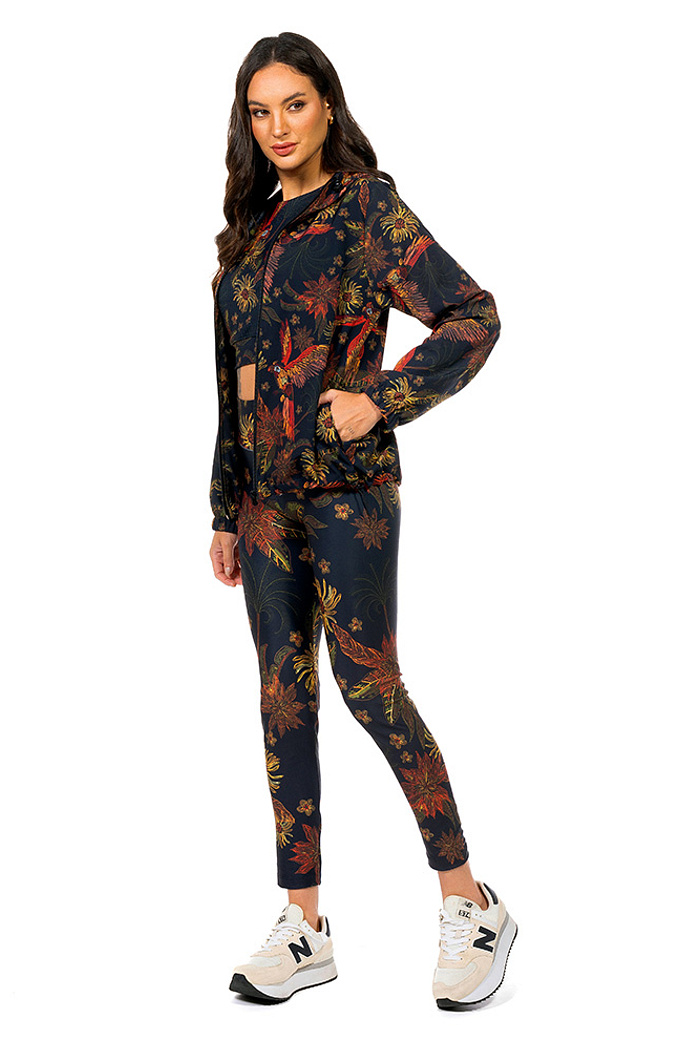 Calça Legging Arara Flor Bordado Off