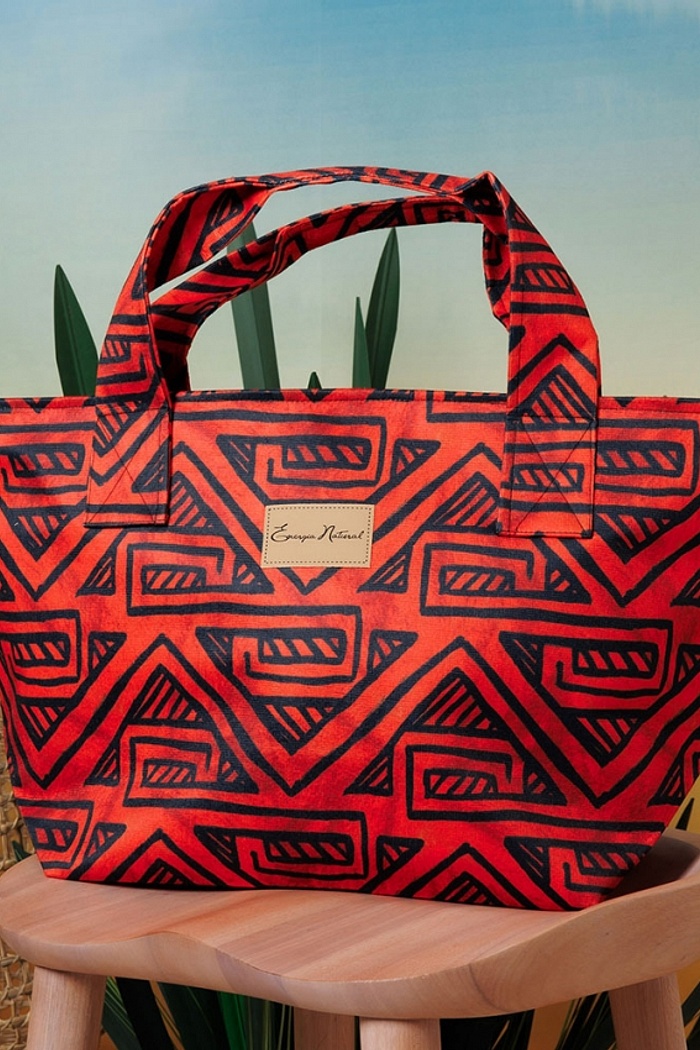 Bolsa Praia Indígena Fundo Telha