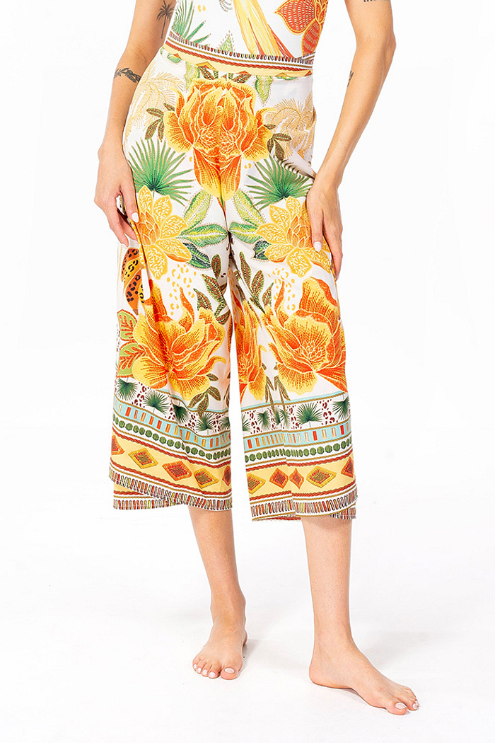 Calça Transpassada Banana Amarela