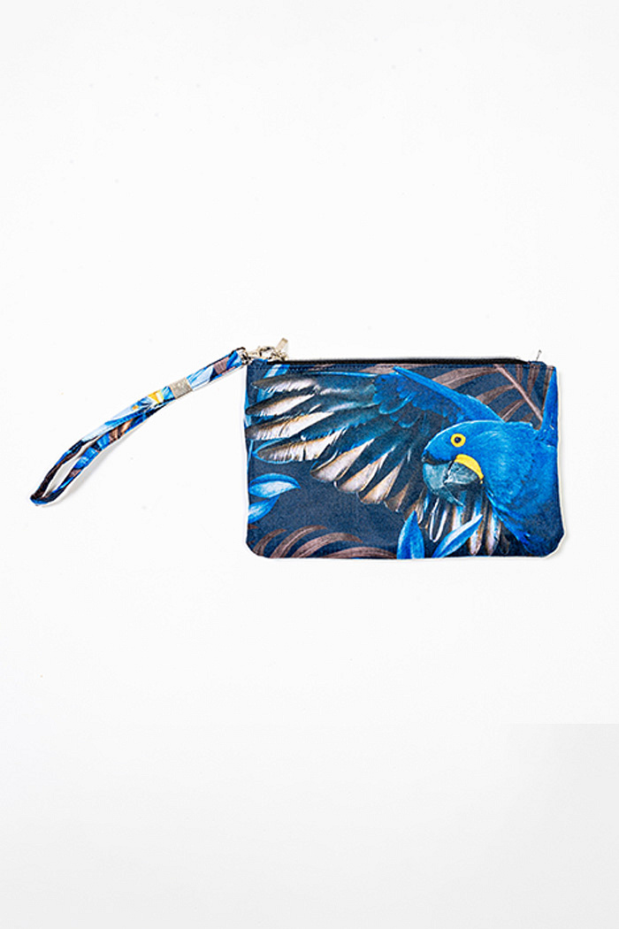 Carteira Eco Arara Tons Azul e Marrom