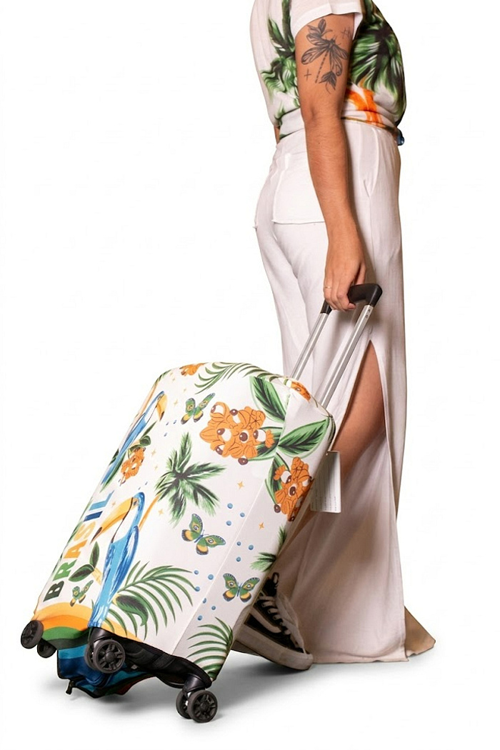 Acessório Capa De Mala Estampado Elementos Br Aquarela