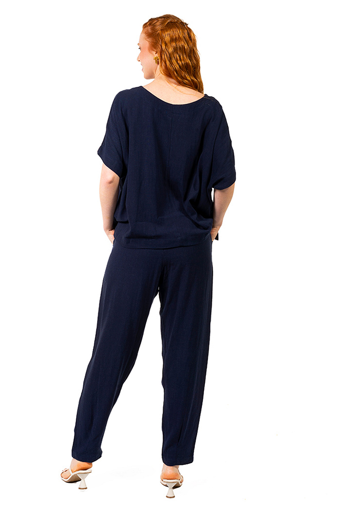 Blusa Conceito Linho Marinho