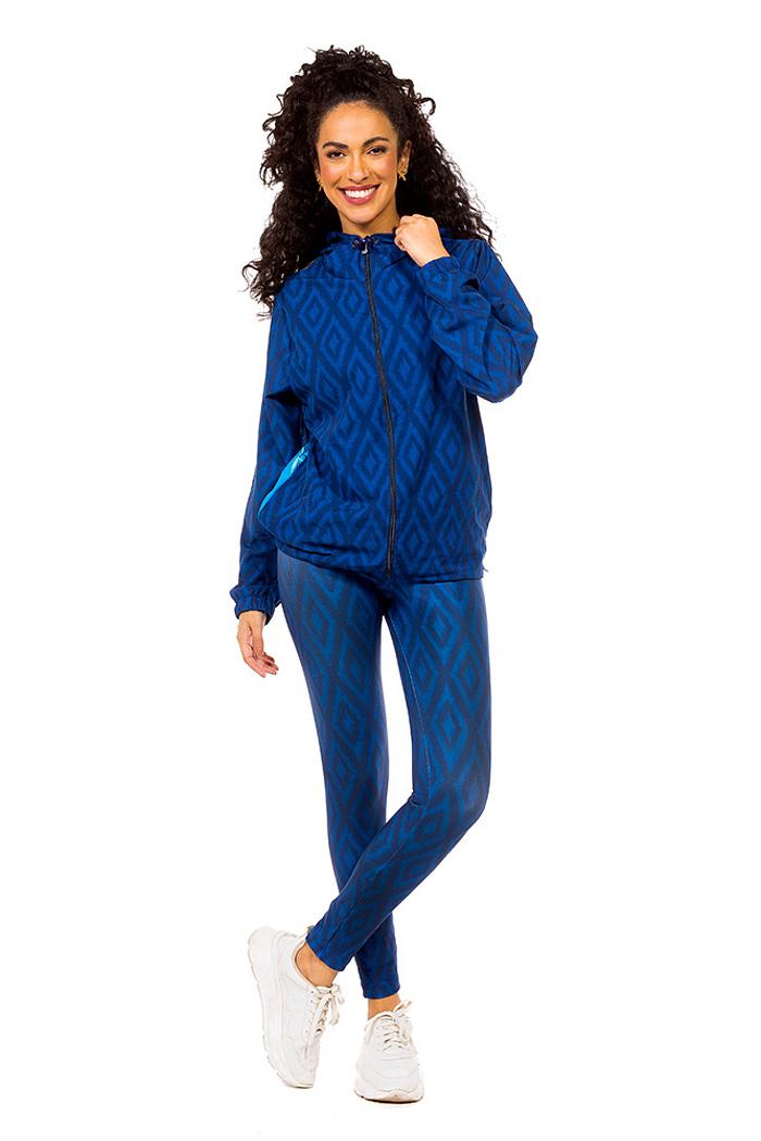 Calça Legging Maxi Arara Fundo Azul