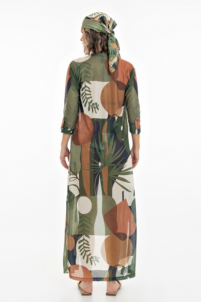 Saída de Praia Longa Cancún Sol Folhas Fundo Abstrato