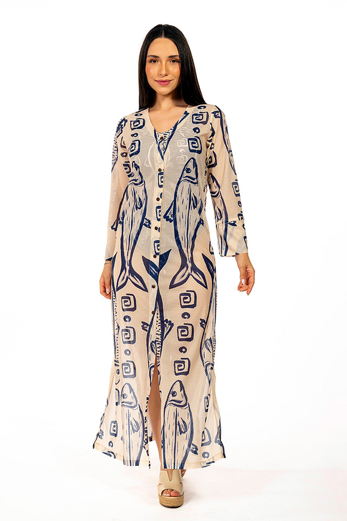 Saída de Praia Trancoso Maxi Peixes Fundo off