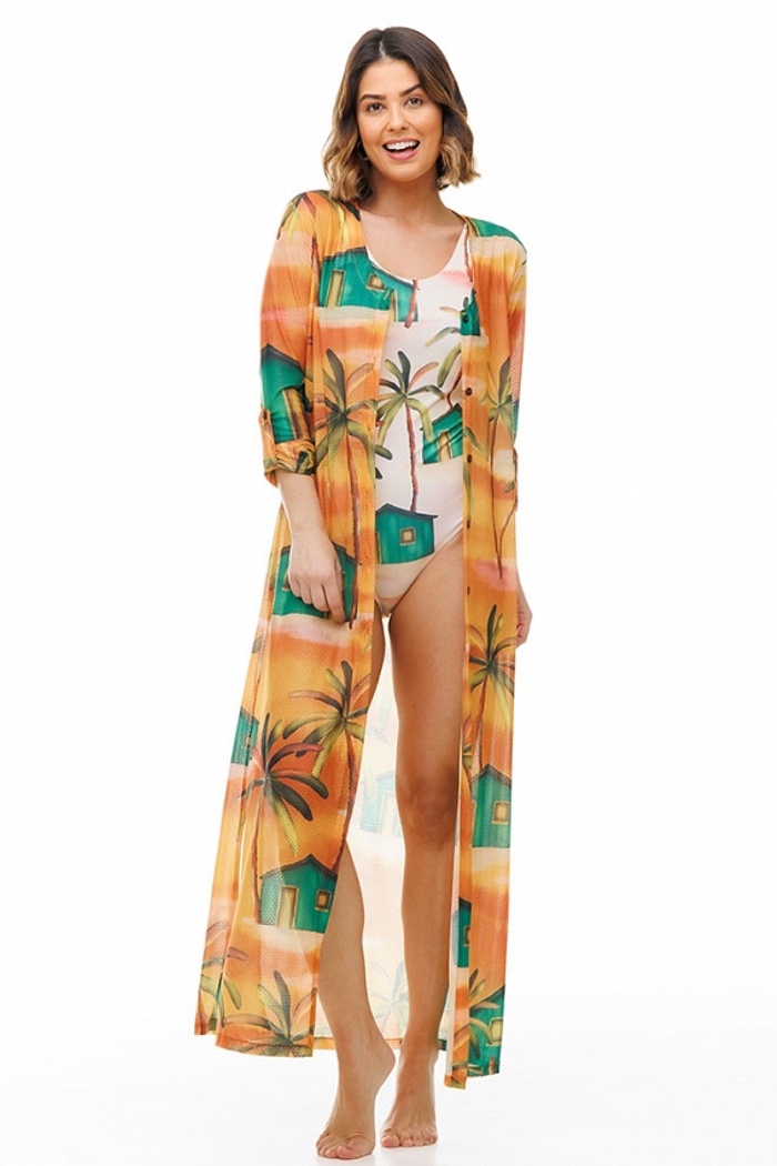 Saída de Praia Longa Cancún Cabanas Praia Fundo Laranja