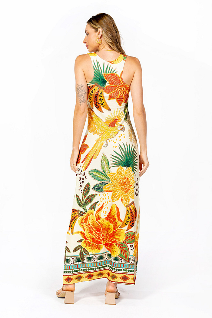 Vestido Hortência Banana Amarela