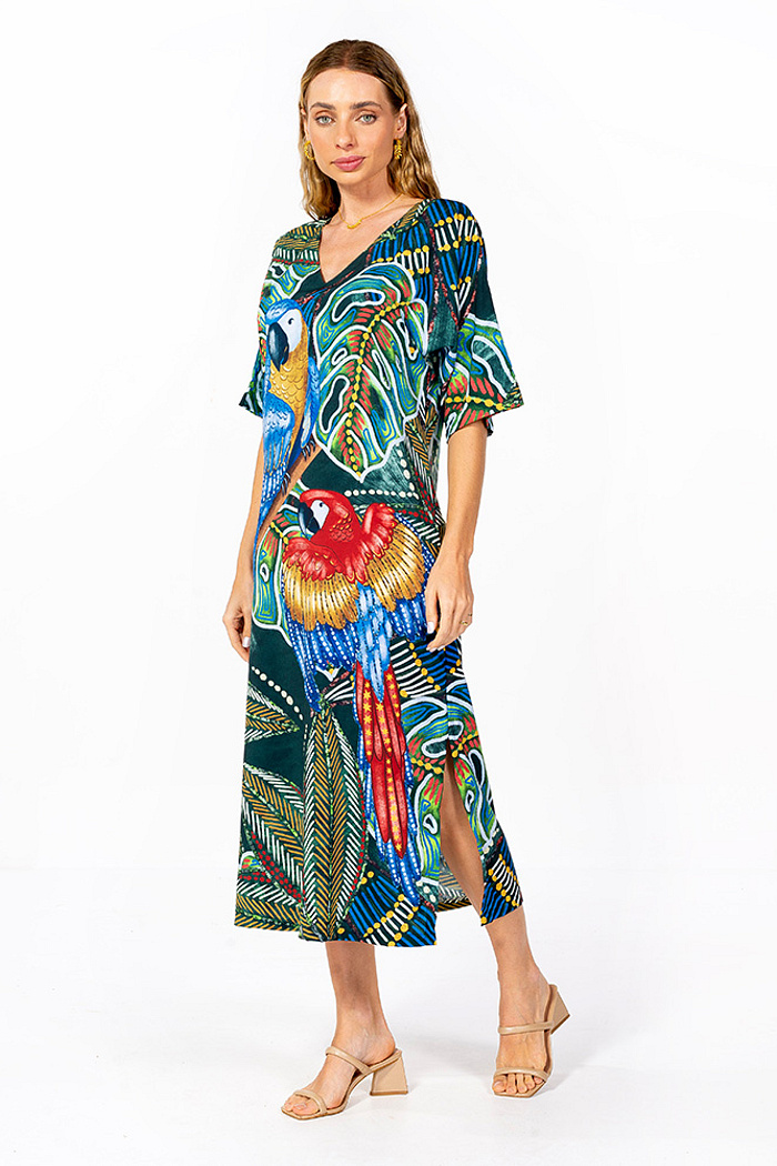 Kaftan Atena Araras e Cores
