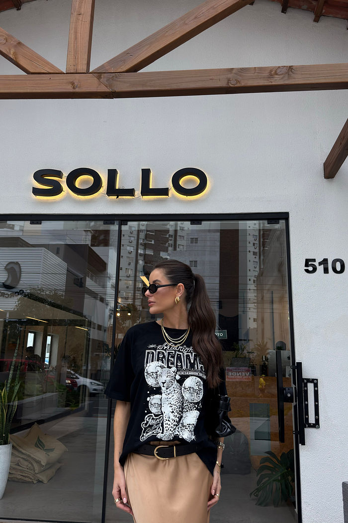 T-SHIRT ESTONADA MIDNIGHT DREAMS PRETA