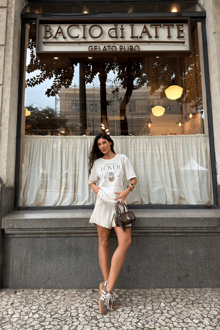 T-SHIRT ESTONADA CAPPUCCINO LOVER OFF WHITE