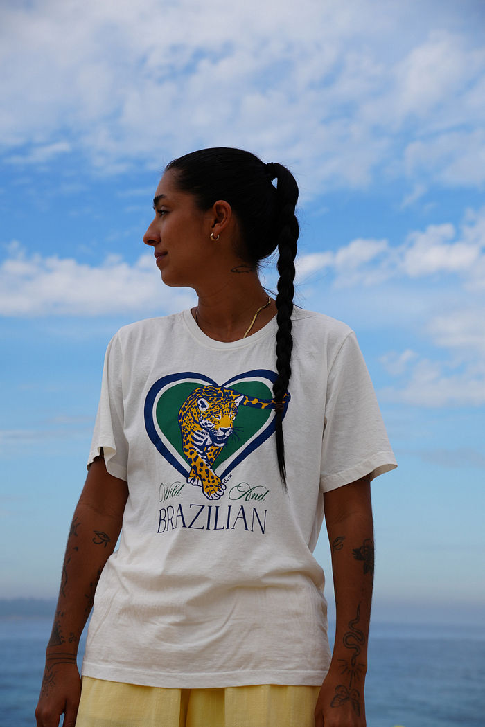 T-SHIRT ESTONADA WILD BRAZILIAN OFF WHITE