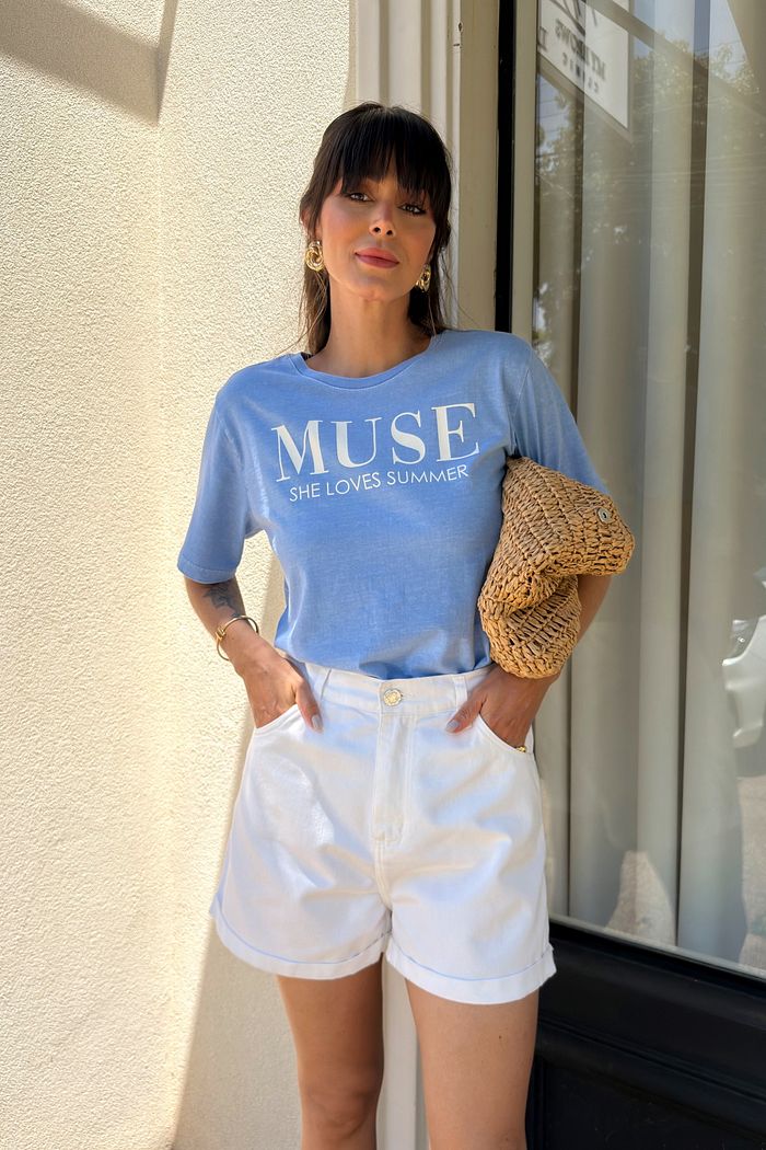 T-SHIRT ESTONADA MUSE AZUL SERENITY