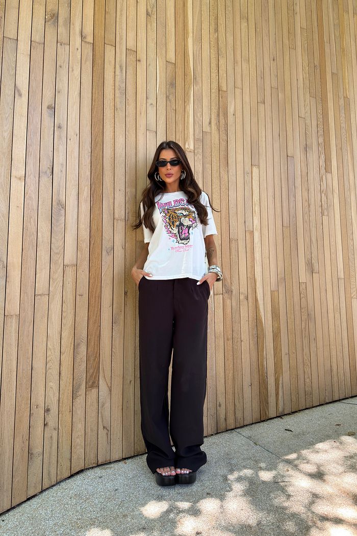 T-SHIRT ESTONADA WILDCAT HEART OFF WHITE