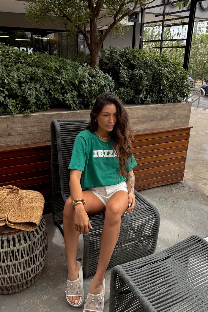 T-SHIRT ESTONADA IBIZA VERDE BANDEIRA