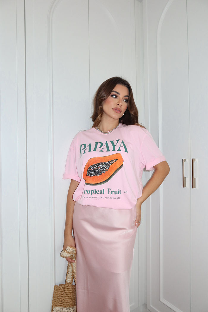 T-SHIRT OVERSIZED PAPAYA ROSA CANDY