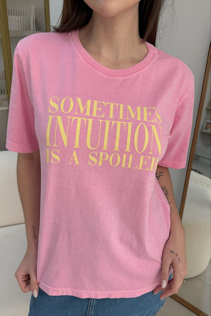 T-SHIRT ESTONADA INTUITION ROSA CHICLETE