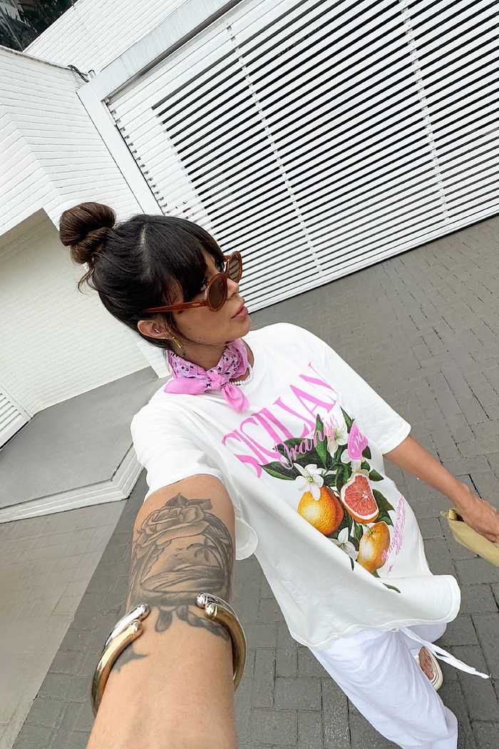 T-SHIRT OVERSIZED SICILIAN ORANGE OFF WHITE