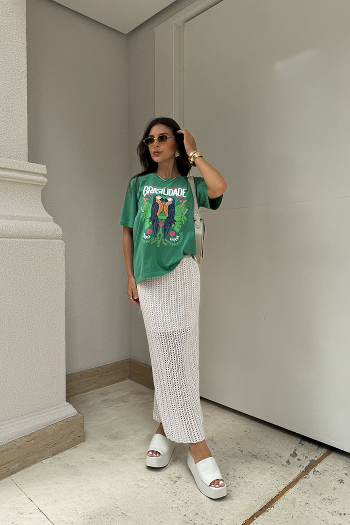 T-SHIRT ESTONADA BRASILIDADE VERDE BANDEIRA