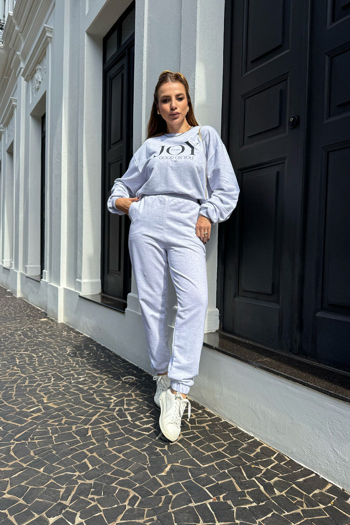 CALÇA DE MOLETOM MESCLA