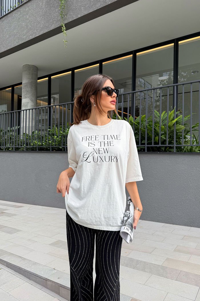 T-SHIRT ESTONADA FREE TIME OFF WHITE