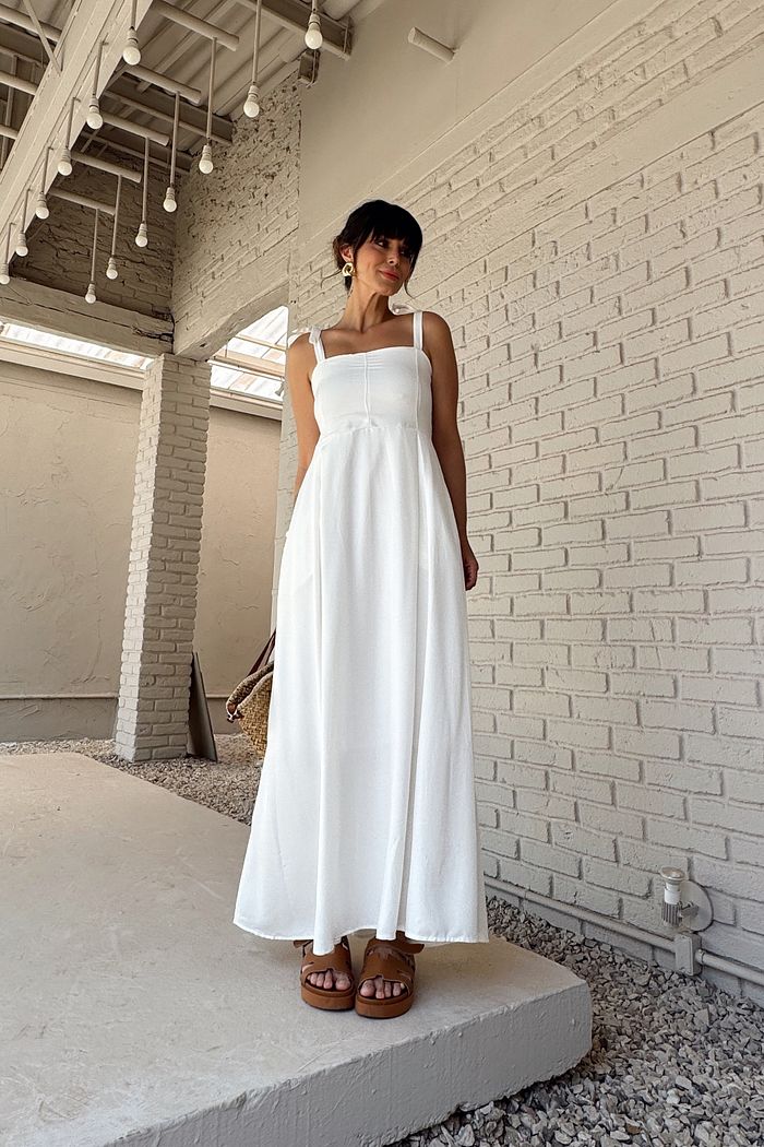 VESTIDO MIDI AGHATA BRANCO