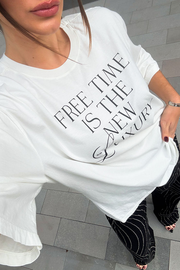 T-SHIRT ESTONADA FREE TIME OFF WHITE