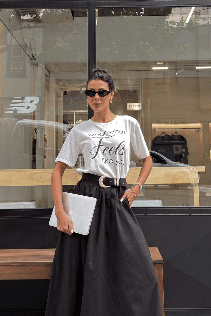 T-SHIRT ESTONADA FEELS LIKE YOU OFF WHITE