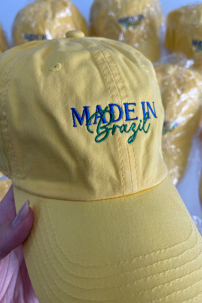 BONÉ DAD HAT MADE IN BRAZIL AMARELO MANTEIGA