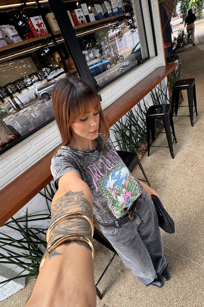 PRÉ-VENDA T-SHIRT ESTONADA DREAMER FANTASTIC PRETO MARMORIZADO VINTAGE