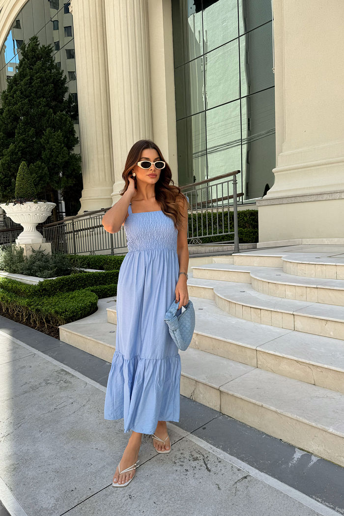 VESTIDO MIDI PATY AZUL CANDY