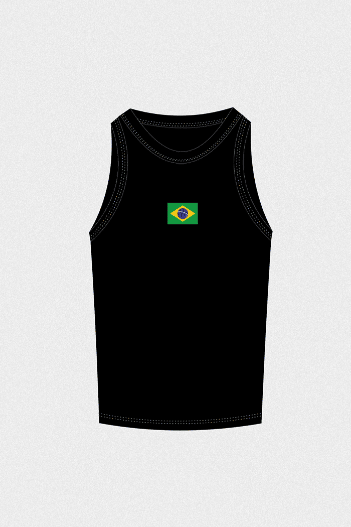 REGATA VALENTINA BRAZILIAN FLAG PRETA