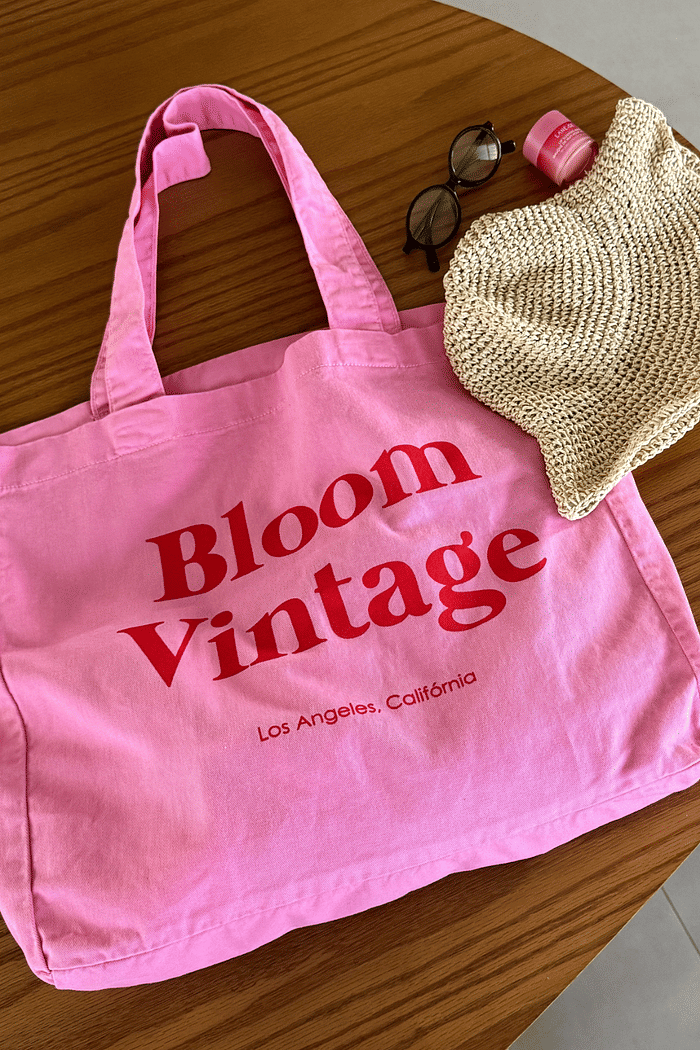ECOBAG BLOOM VINTAGE ROSA CREAM