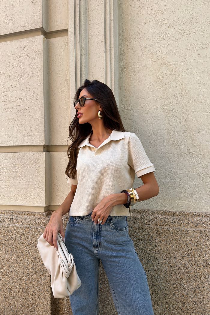 CAMISA GOLA POLO MAVIE AREIA