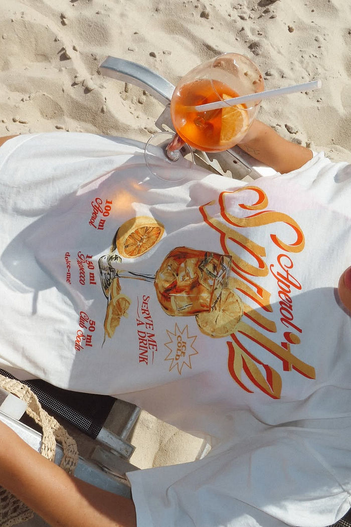 T-SHIRT OVERSIZED APEROL SPRITZ OFF WHITE