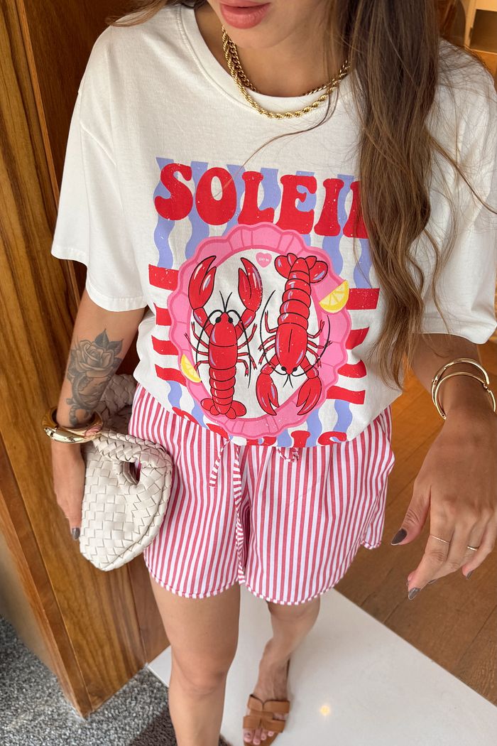 T-SHIRT ESTONADA LAGOSTAS SOLEIL OFF WHITE