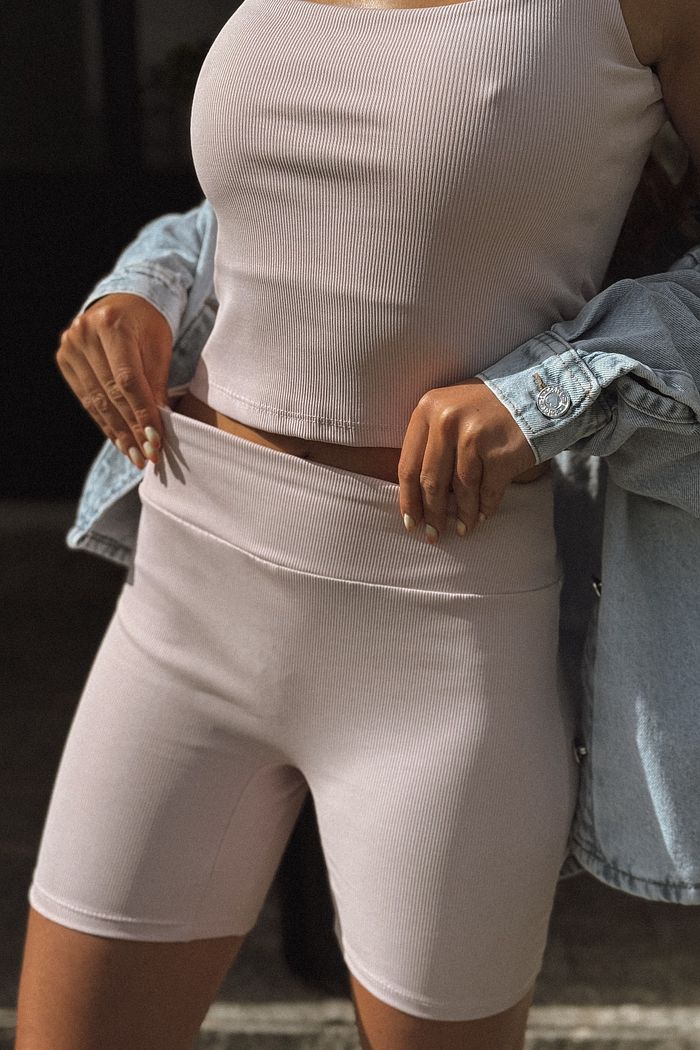 BIKER CANELADA SERENA ROSA CALMY