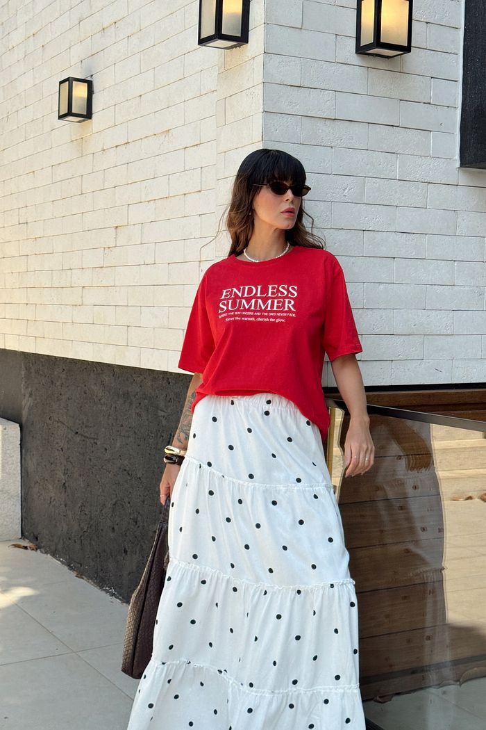 T-SHIRT ESTONADA ENDLESS SUMMER VERMELHA