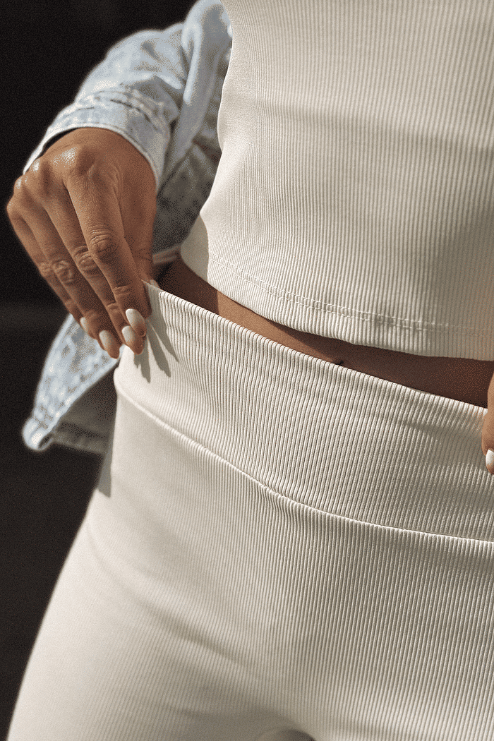 BIKER CANELADA SERENA OFF WHITE