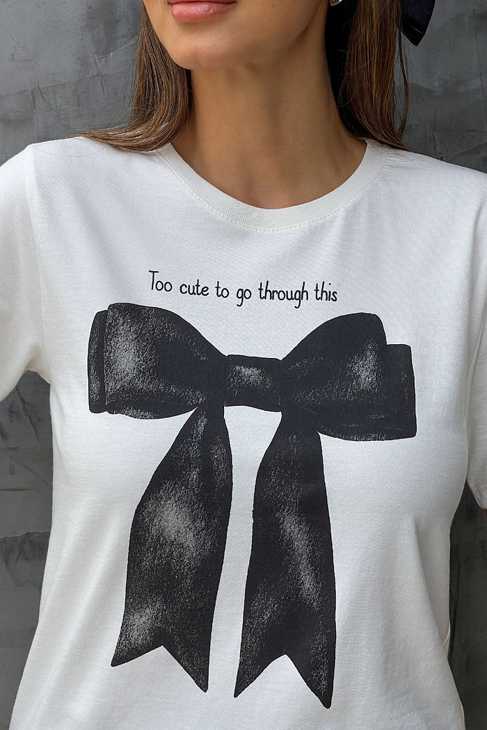 T-SHIRT ESTONADA LAÇO AQUARELA OFF WHITE