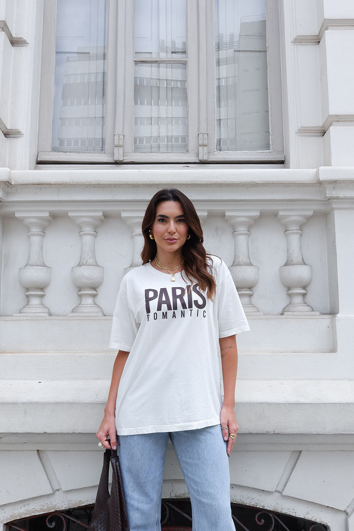 T-SHIRT ESTONADA PARIS ROMANTIC OFF WHITE