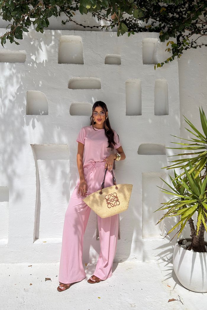 CONJUNTO CANELADO AMANDA ROSA CANDY