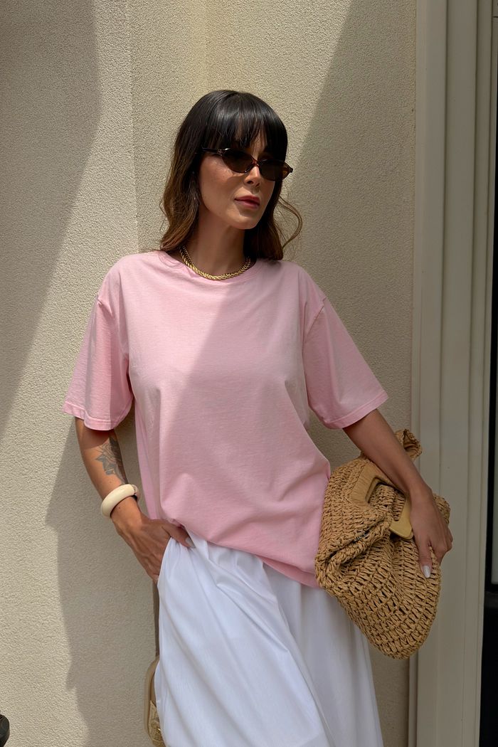 T-SHIRT ESTONADA LISA ROSA CANDY