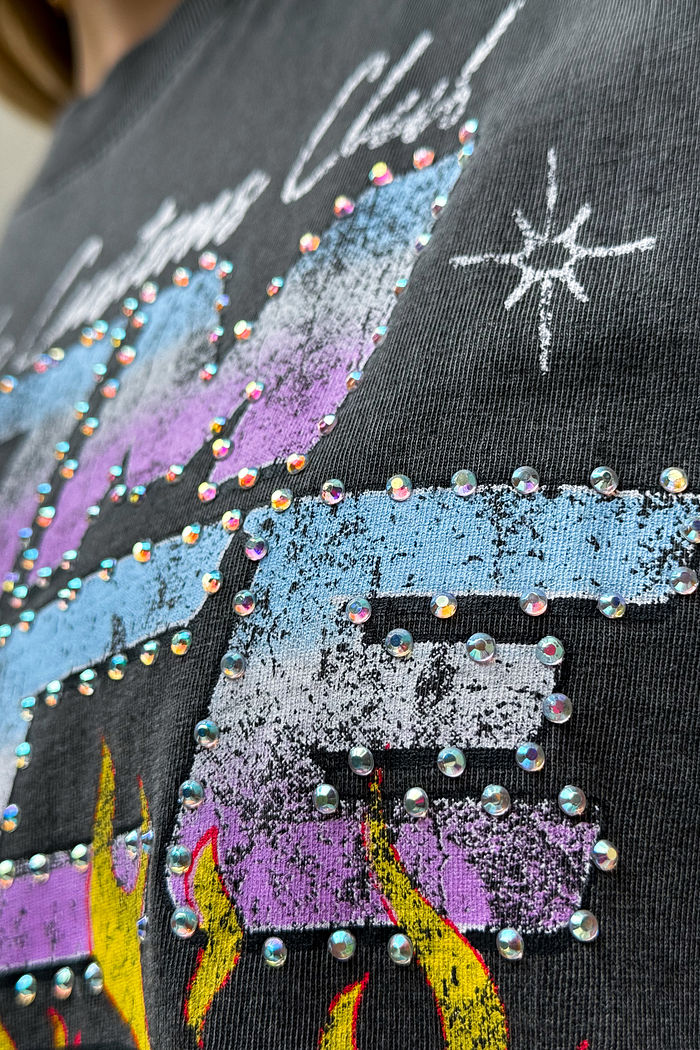 T-SHIRT OVERSIZED ESTONADA GLAM RACE (COM STRASS) CHUMBO