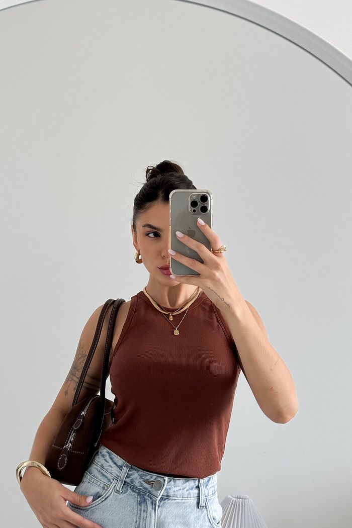 REGATA RIBANA VALENTINA MARROM CHOCOLATE