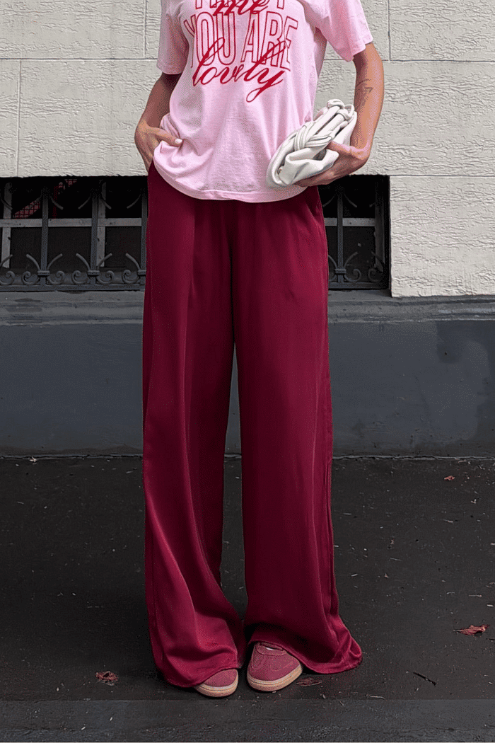 CALÇA PANTALONA LIA VERMELHO CEREJA