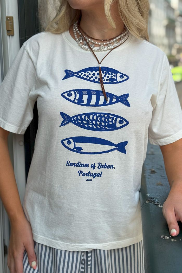 T-SHIRT ESTONADA SARDINES OFF WHITE